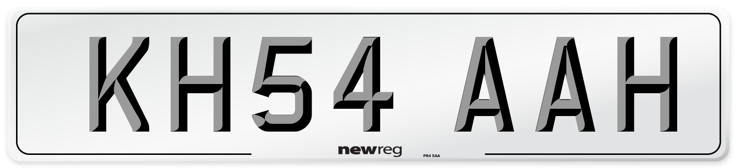KH54 AAH Number Plate from New Reg